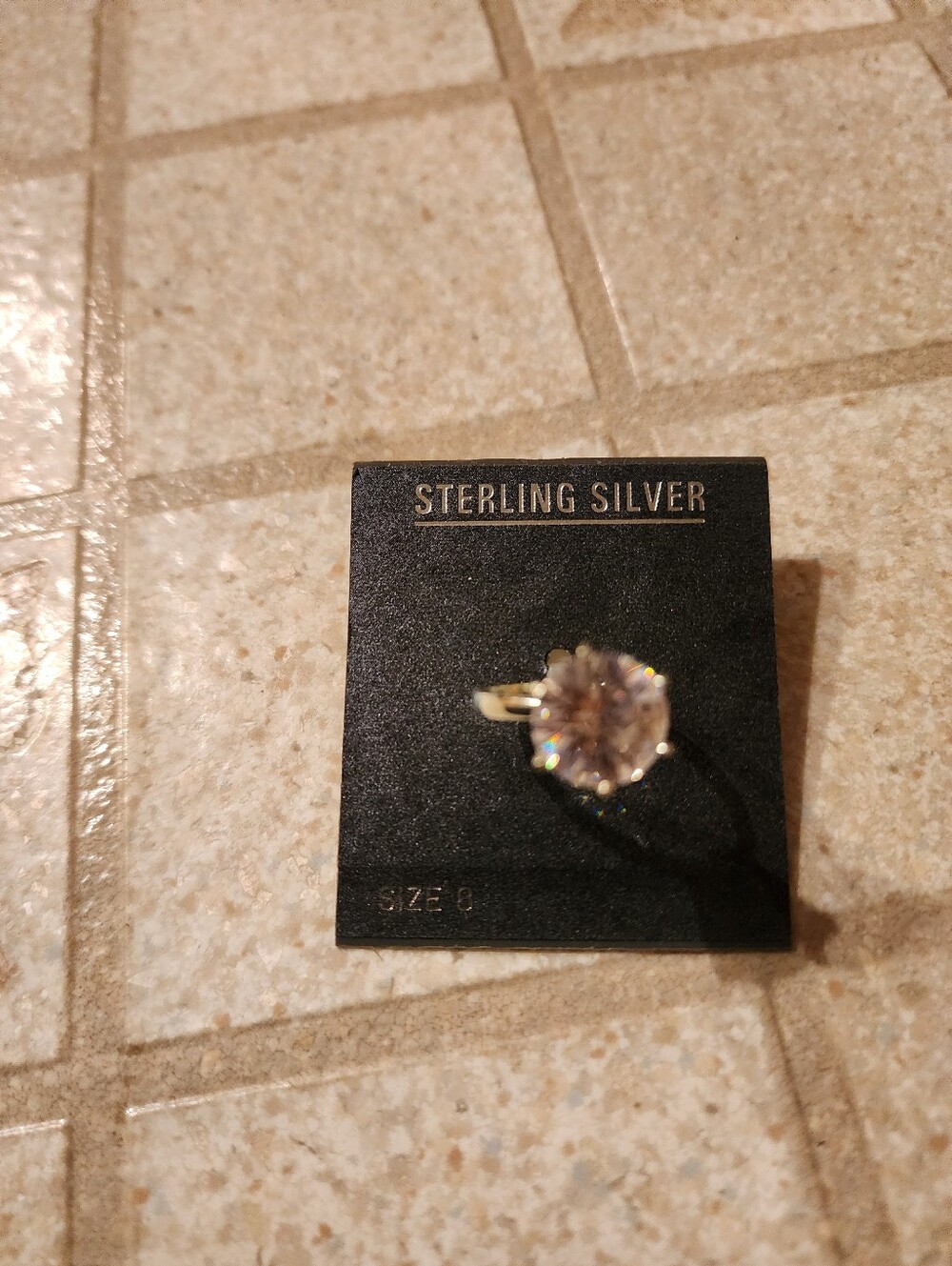 Sterling Silver Cubic Zirconia Round Solitaire Ring Size 8 CZ Engagement Kohls